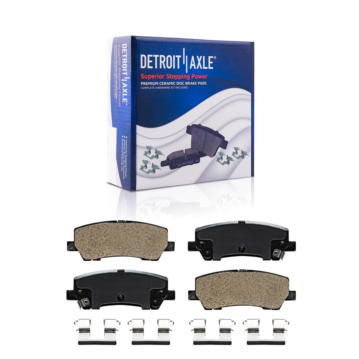 Detroit Axle - Kit de freno delantero para Chrysler 200 Sebring Dodge Avenger Caliber Jeep Compass Patriot Rotores de freno de cerámica Reemplazo de pastillas de freno : rotores delanteros de 11.57