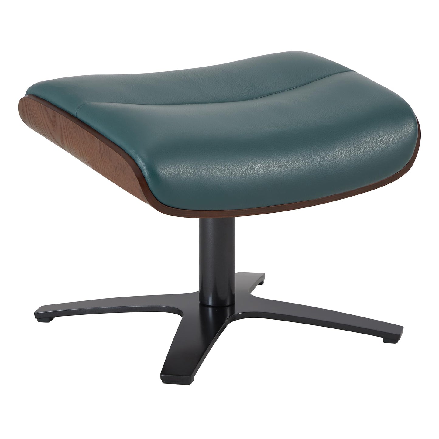 CHITA Genuine Leather Reclining Swivel Chair with Adjustable Headrest and Ottoman for Living Room, Office, Saddle