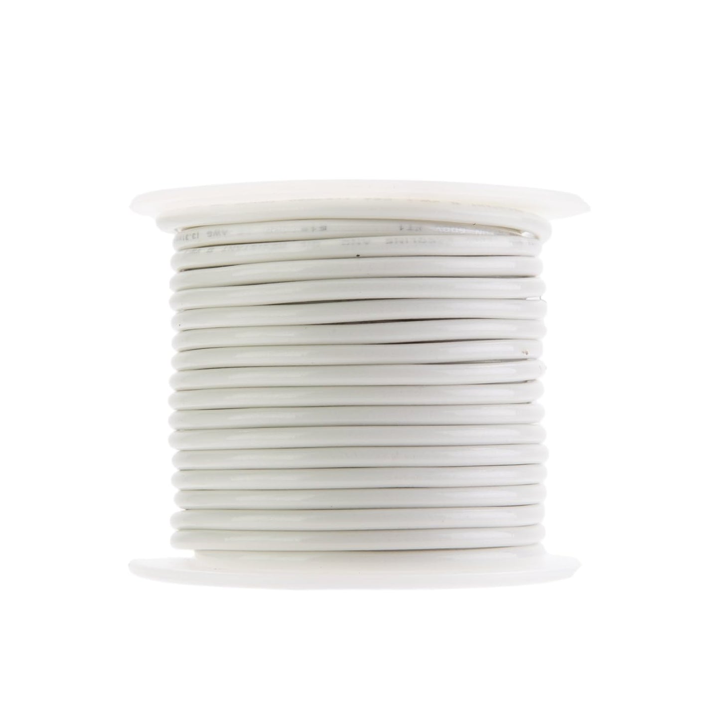 12 AWG Gauge Solid THHN Wire, 100 ft Length, White, 0.119" Diameter, 600 Volts, Building Wire