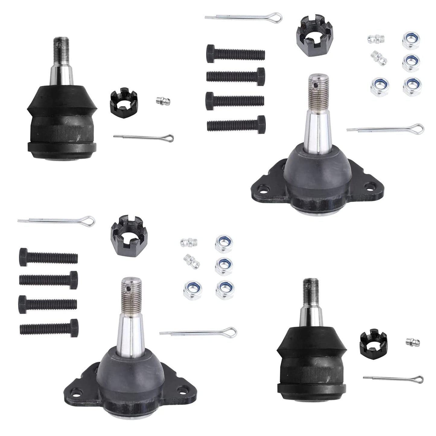 Detroit Axle - 4WD Front 4pc Ball Joints for Ford F-250 F-350 F-450 F-550 Excursion, 4 Upper & Lower Ball Joints Replacement