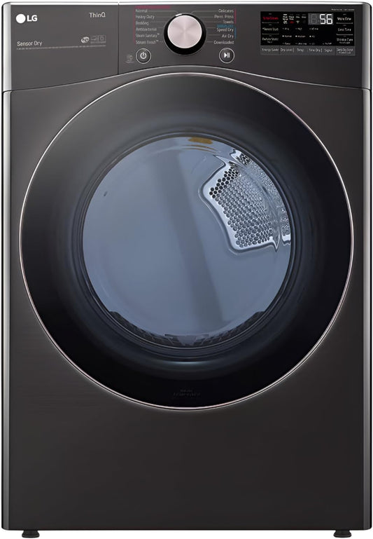 LG DLGX4001B 7.4 CF Ultra Large Capacity Gas Dryer w/Sensor Dry, Truesteam, Wi-Fi