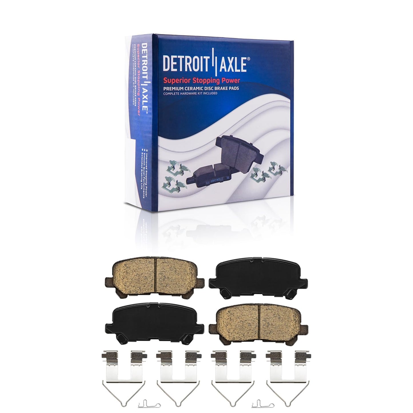 Detroit Axle - Front Brake Kit for Chevrolet GMC Silverado Suburban Sierra Savana Yukon XL 1500 Tahoe Cadillac Escalade Disc Brake Rotors Ceramic Brakes Pads Replacement : 12" inch Rotor