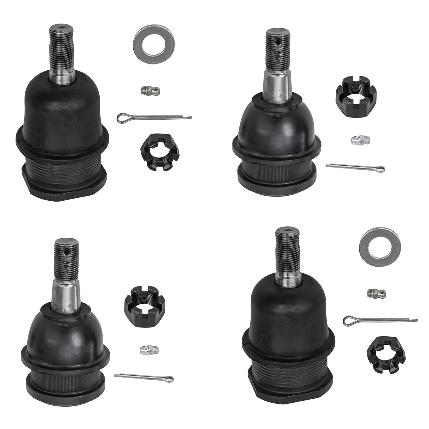 Detroit Axle - 4WD Front 4pc Ball Joints for Ford F-250 F-350 F-450 F-550 Excursion, 4 Upper & Lower Ball Joints Replacement