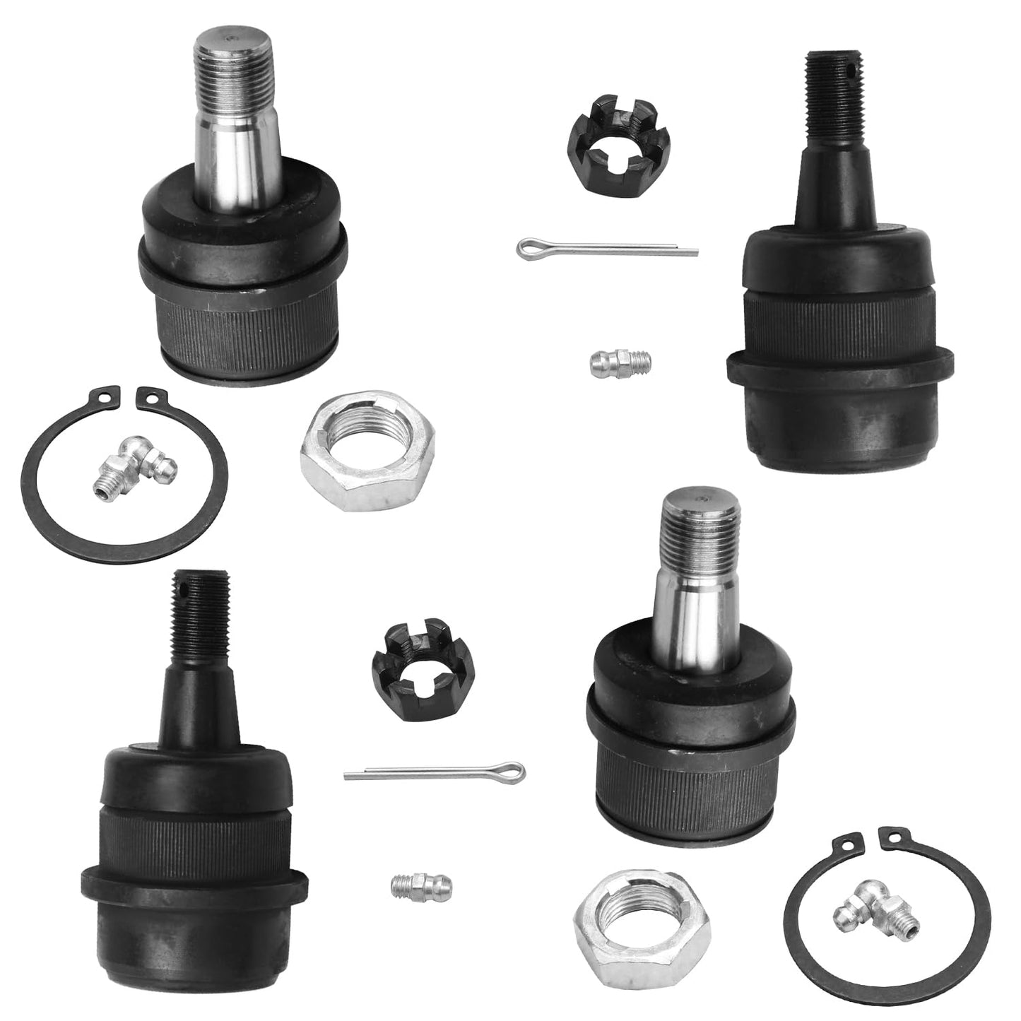Detroit Axle - 4WD Front 4pc Ball Joints for Ford F-250 F-350 F-450 F-550 Excursion, 4 Upper & Lower Ball Joints Replacement