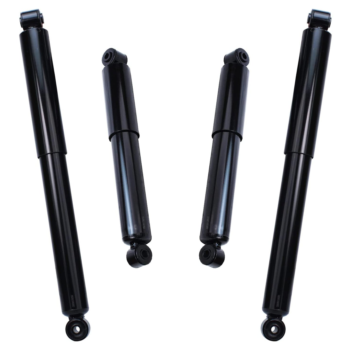 Detroit Axle - Front and Rear Shock Absorbers for 2007-2017 Jeep Wrangler, 2018 Wrangler JK 4 Complete Shock Absorber Assembly 2008 2009 2010 2011 2012 2013 2014 2015 2016 Replacement