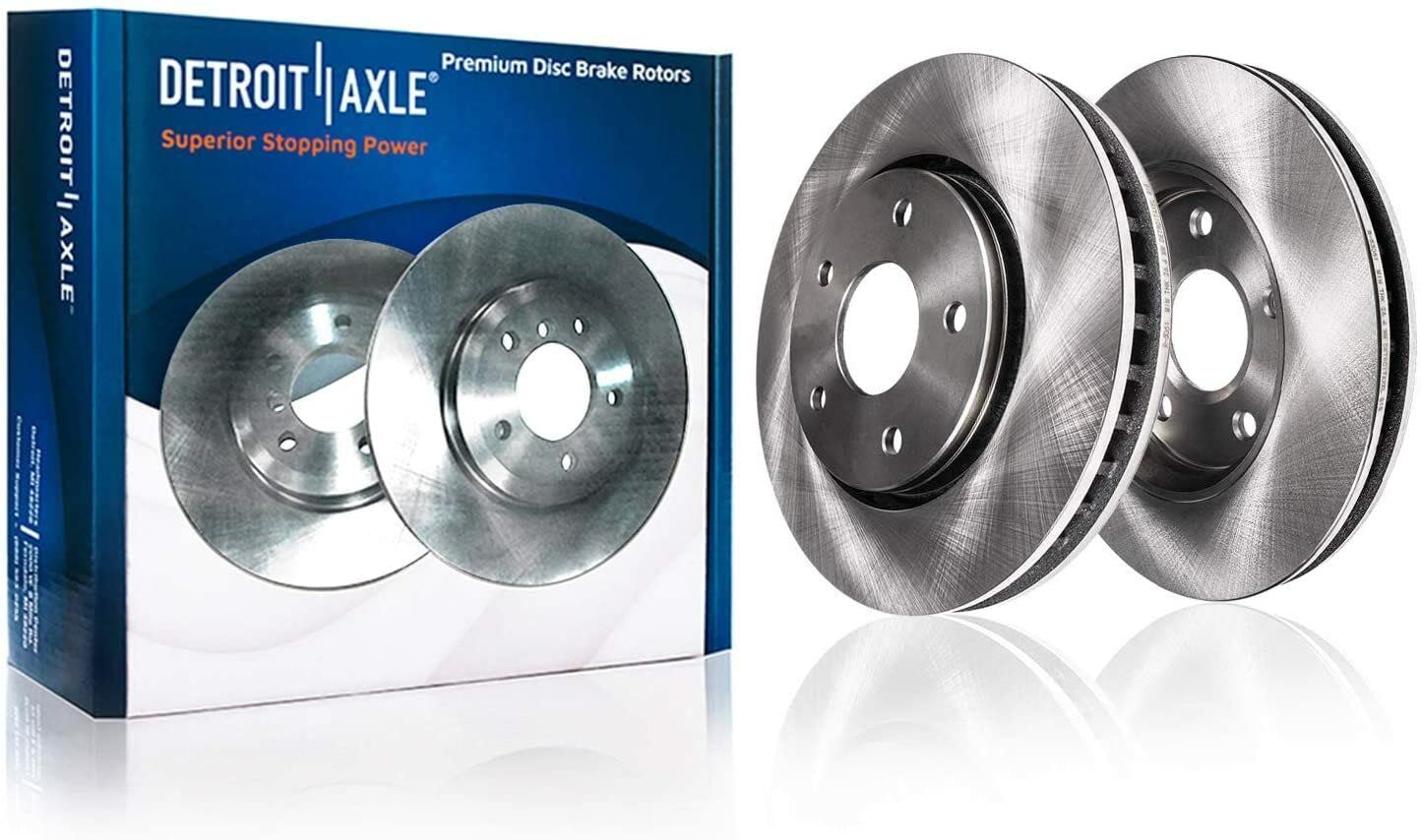 Detroit Axle - Front Brake Kit for 06-11 Honda Civic 2006 2007 2008 2009 2010 2011 Disc Brake Rotors Ceramic Brakes Pads Replacement Brake Kit