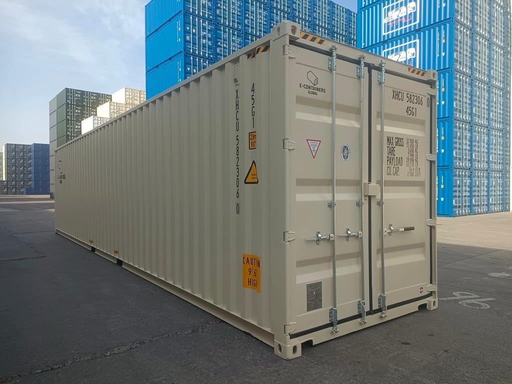 Industrial-Grade High Cube Shipping Container - New for Secure Transport, Spacious Storage, and Versatile Construction Solutions | Robust Metal Container for Shipping, Warehousing (40FT HC)