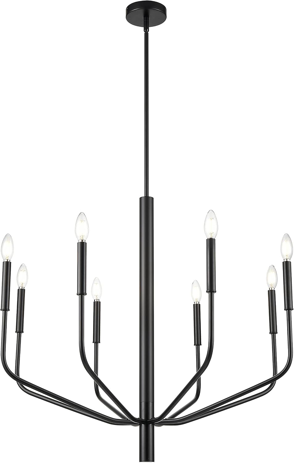 Light Society LS-C516-BLK Philippe 8-Light Chandelier, Black
