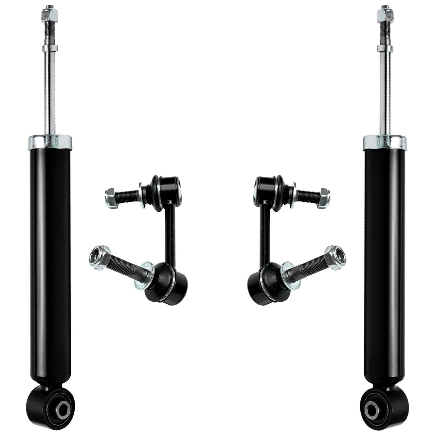 Detroit Axle - Rear Shock Absorbers for 2007-2024 Chevrolet Silverado 1500 | GMC Sierra 1500, 2pc Rear Shock Absorbers Assembly Pair Replacement