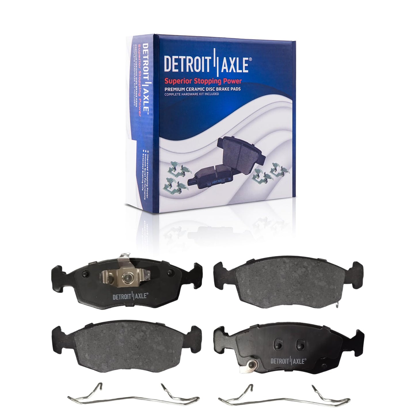 Detroit Axle - Front Brake Kit for Chevy 2012-2017 Sonic 2011-2015 Cruze 2016 Cruze Limited, Disc Brake Rotors Ceramic Brakes Pads Replacement 10.87" inch Front Rotor