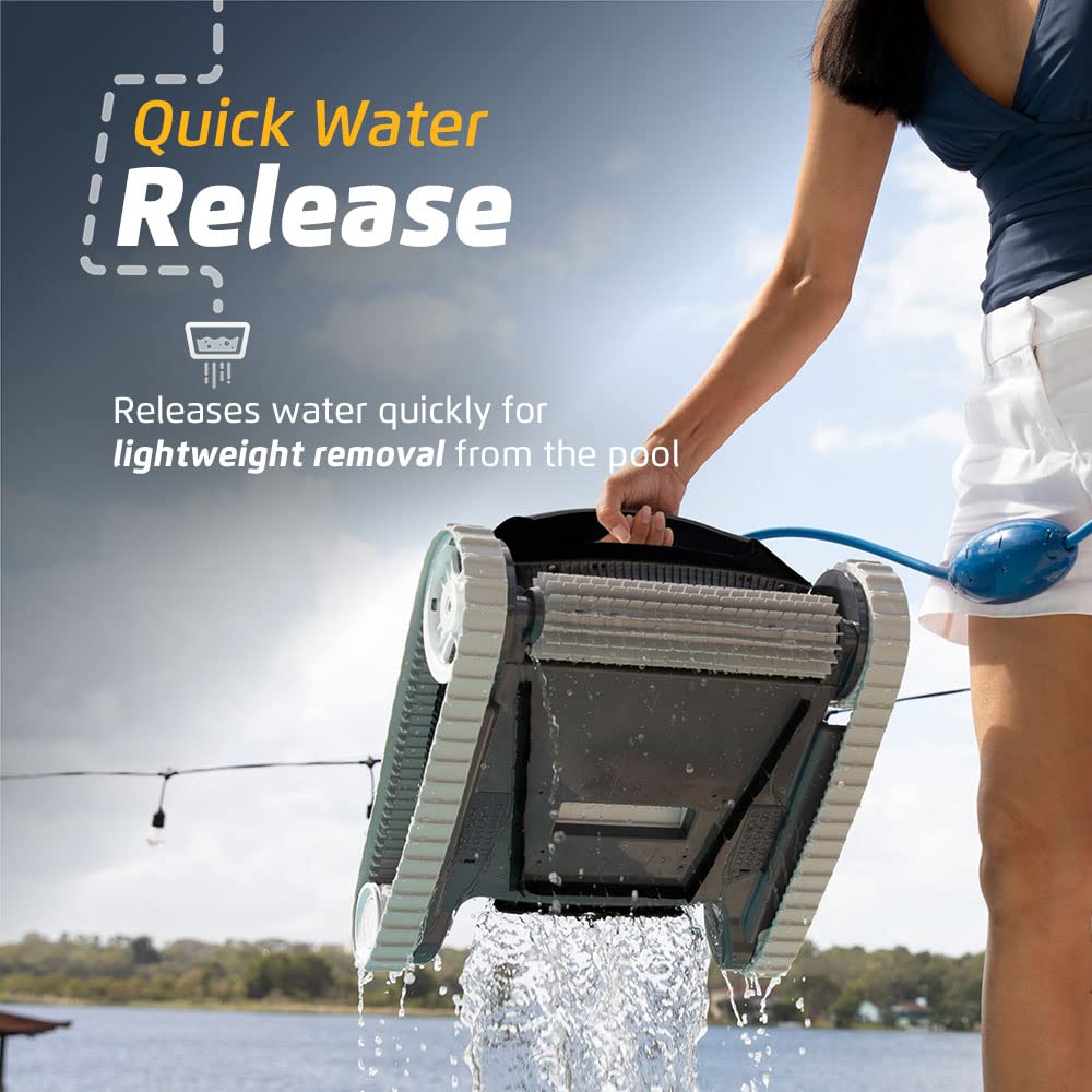 Dolphin (2026 Model) E10 Automatic Robotic Pool Vacuum Cleaner, Active Scrubber Brush, Top Load Filters Access, Ideal for Above-Ground Pools up to 30 FT in Length
