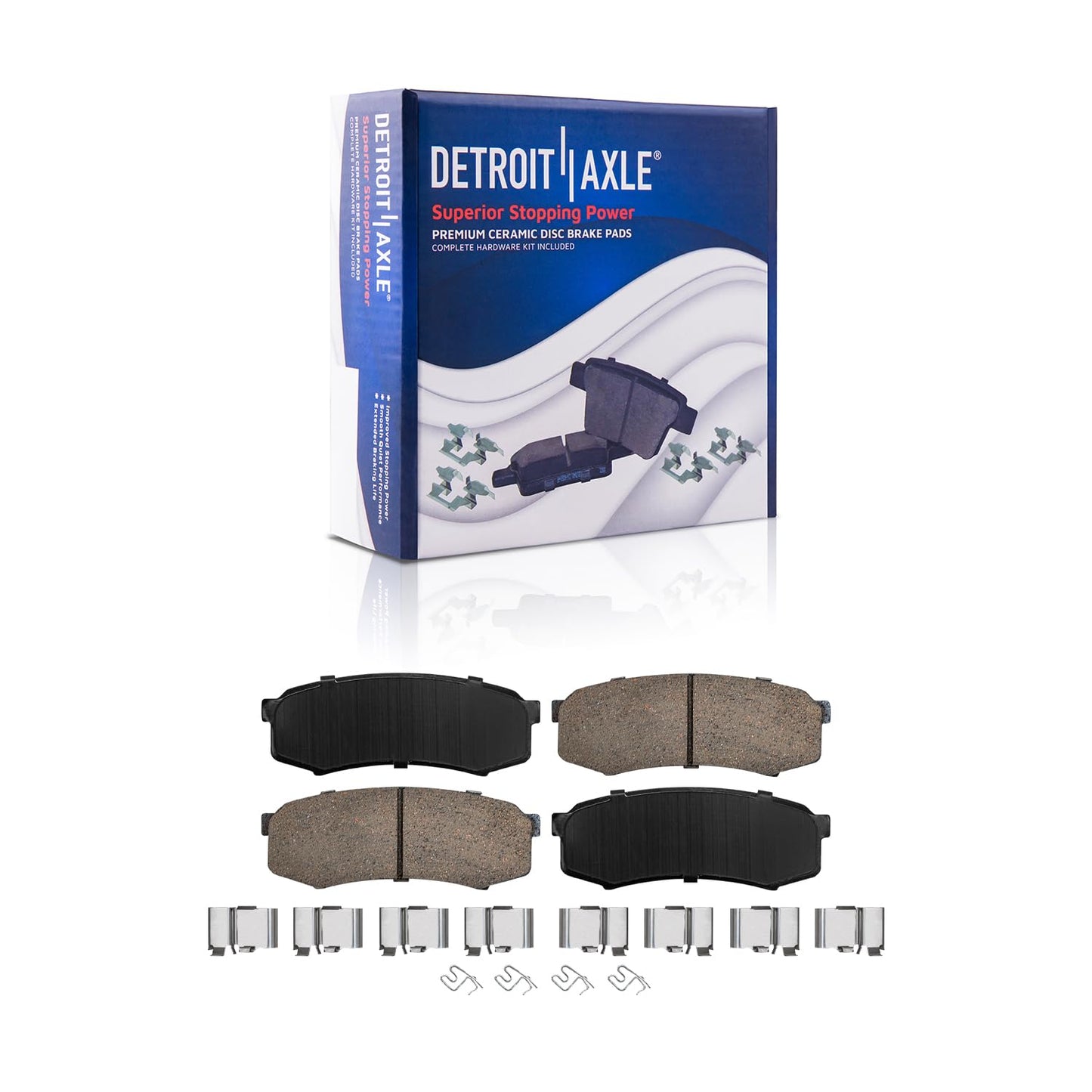 Detroit Axle - Brake Kit for 2011-2020 Jeep Grand Cherokee Dodge Durango Replacement Front & Rear Drilled & Slotted Disc Brake Rotors Ceramic Brakes Pads : 12.99" inch Rotor