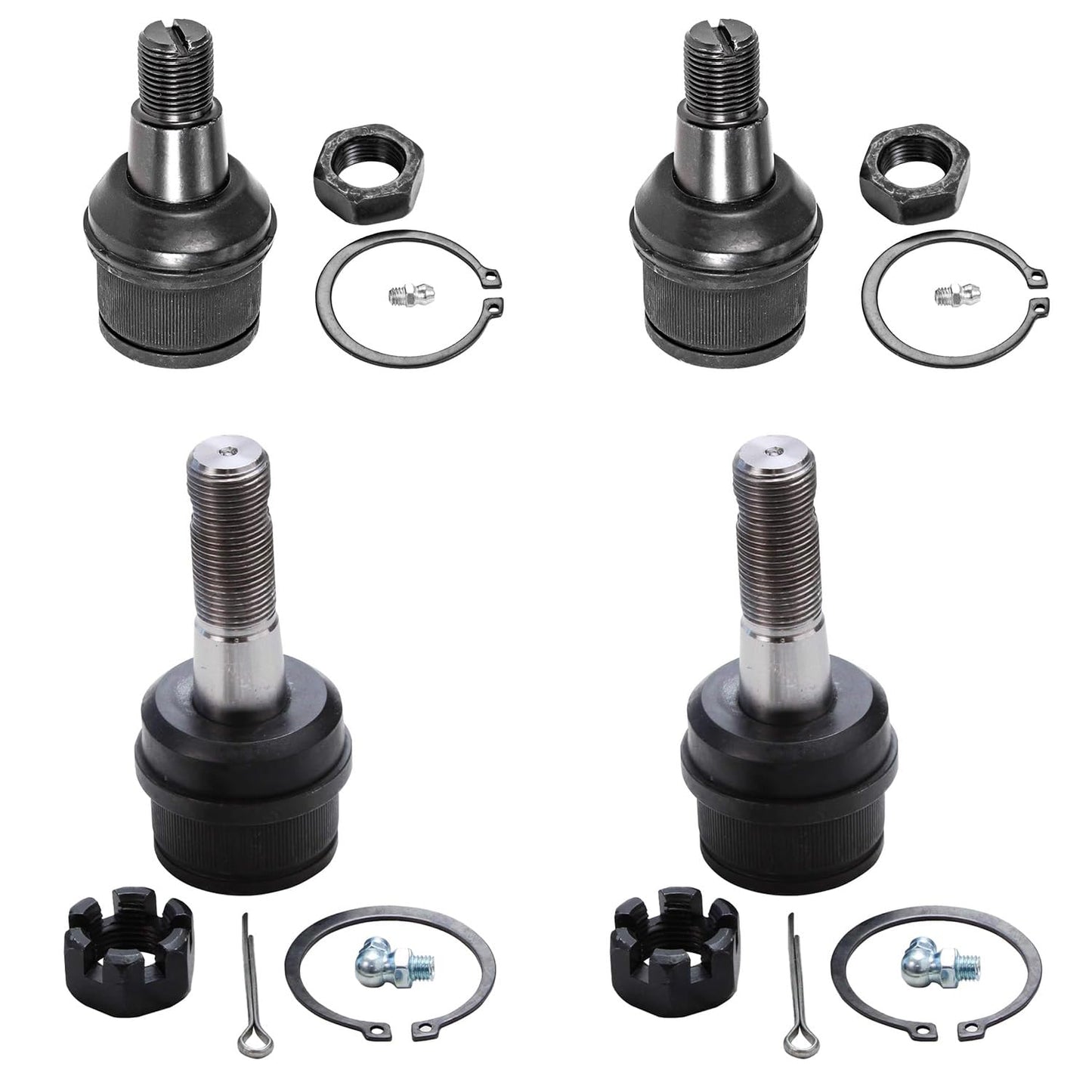 Detroit Axle - 4WD Front 4pc Ball Joints for Ford F-250 F-350 F-450 F-550 Excursion, 4 Upper & Lower Ball Joints Replacement