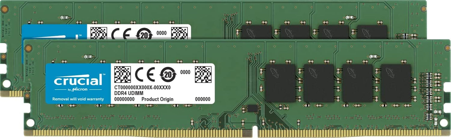 Crucial 32GB Kit (16GBx2), 288-pin DIMM, DDR4 PC4-21300,