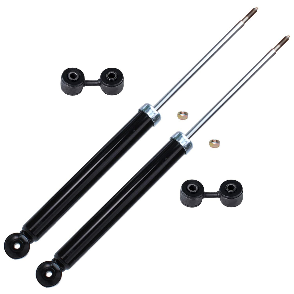 Detroit Axle - Rear Shock Absorbers for 2007-2024 Chevrolet Silverado 1500 | GMC Sierra 1500, 2pc Rear Shock Absorbers Assembly Pair Replacement