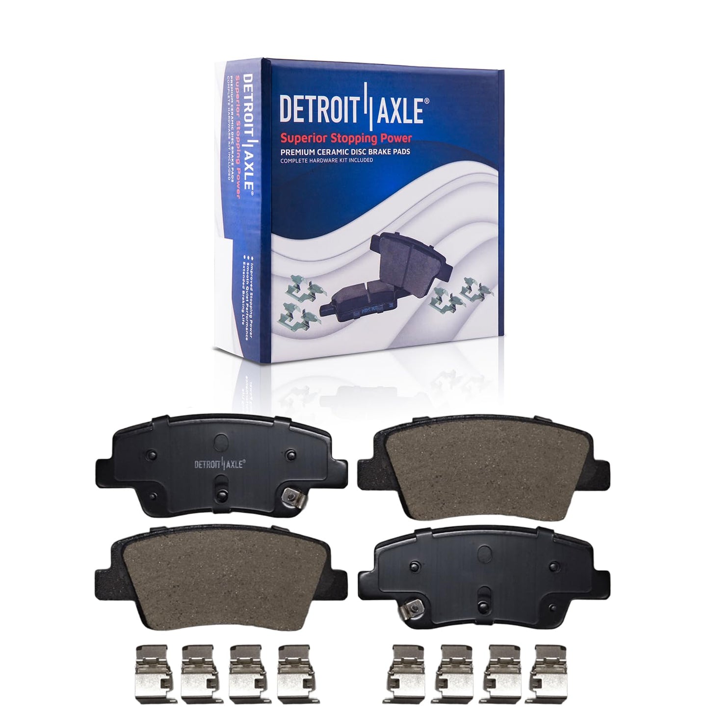 Detroit Axle - Kit de freno delantero para Chrysler 200 Sebring Dodge Avenger Caliber Jeep Compass Patriot Rotores de freno de cerámica Reemplazo de pastillas de freno : rotores delanteros de 11.57