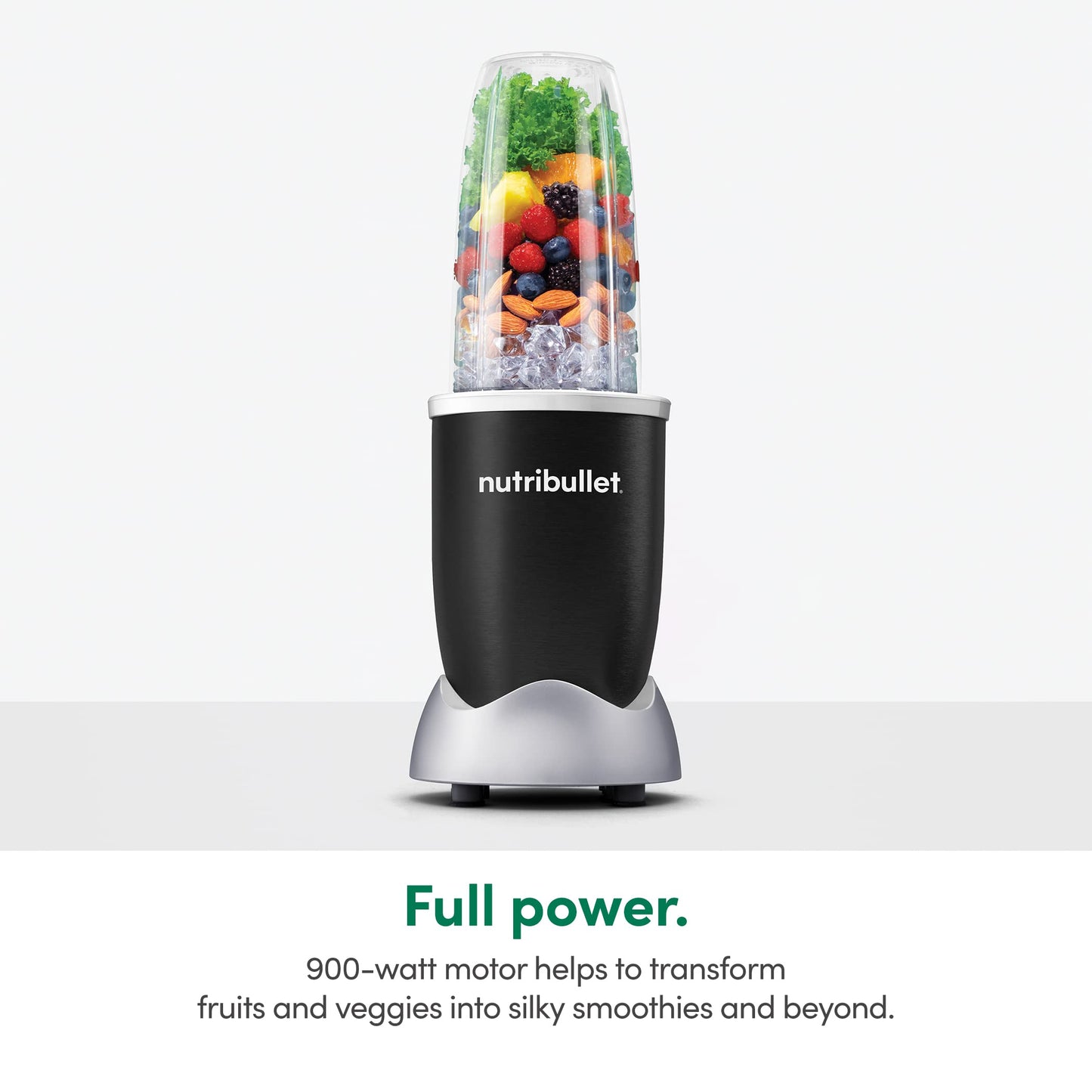 Nutribullet Personal Blender, Shakes, Smoothies, Food Prep, and Frozen Blending, 24 Ounces, 600 Watt, Dark Gray, NBR-0601WM