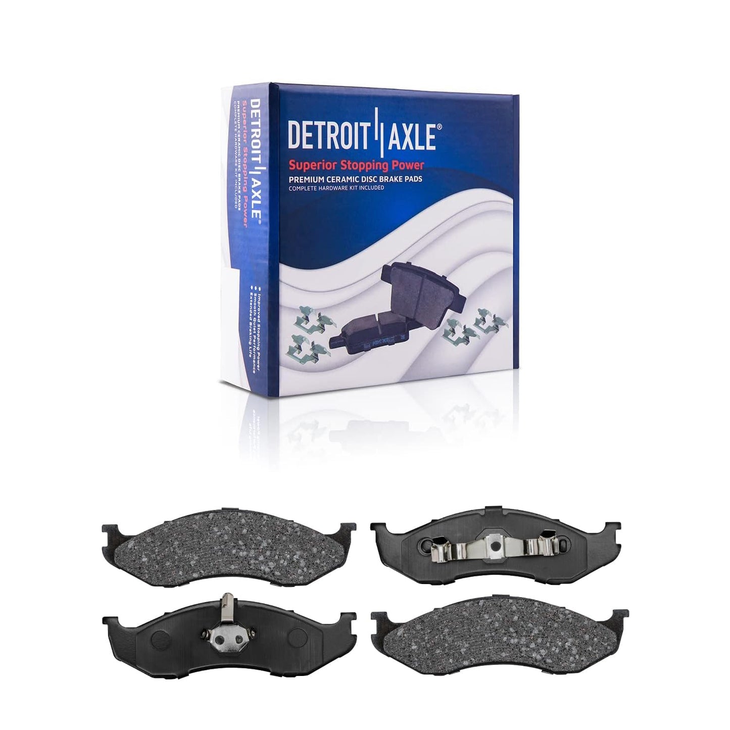 Detroit Axle - Front Brake Kit for 2010-21 Ford Expedition F-150 Lincoln Navigator Disc Brake Rotors Ceramic Brakes Pads 2011 2012 2013 2014 2015 2016 2017 2018 2019 2020 Replacement
