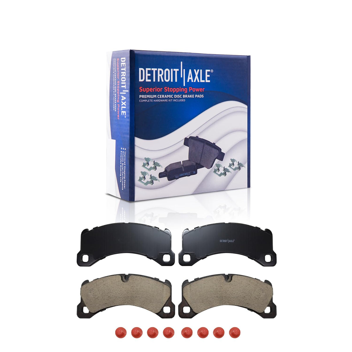 Detroit Axle - Rear Brake Rotors Pads for 2019-2026 Chevy Silverado 1500