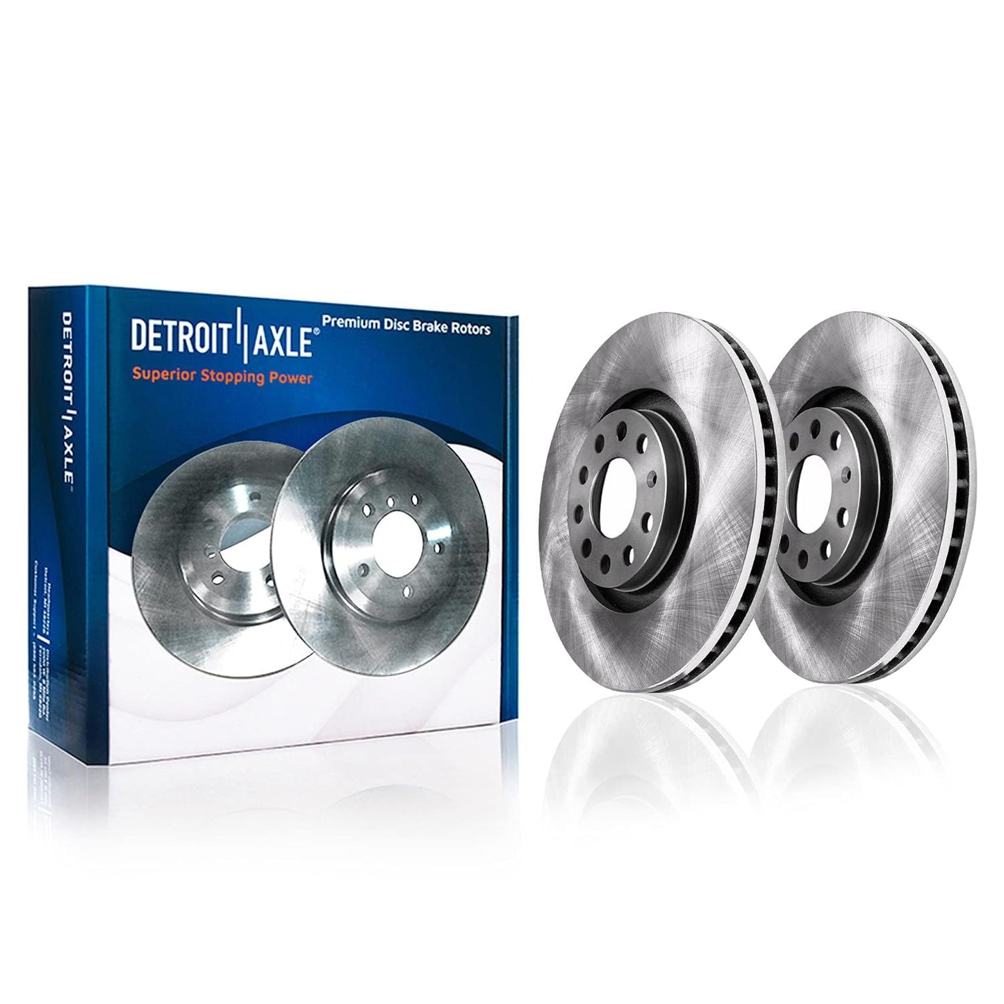 Detroit Axle - Brake Kit for 2011-2020 Jeep Grand Cherokee Dodge Durango | Disc Brakes Rotors Ceramic Brake Pads Replacement 12.99" inch Front and Solid Rear Rotor