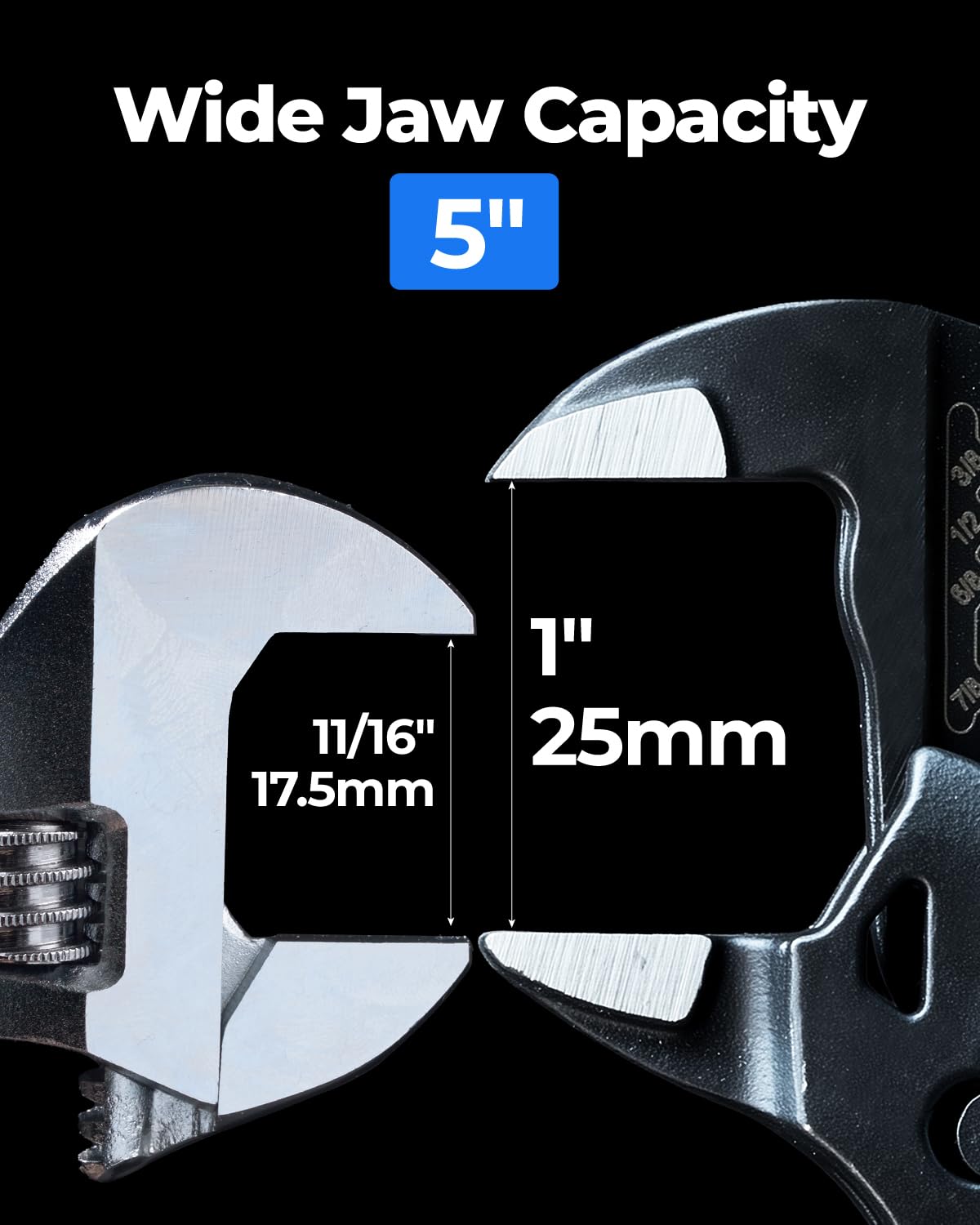toolant 7-Inch Pliers Wrench – 10:1 Lever Ratio CR-V Steel, Smooth Parallel Jaws, Push-Button Quick Adjust, Zinc Phosphate Finish, with Belt Pouch – for Plumbing, Automotive & DIY