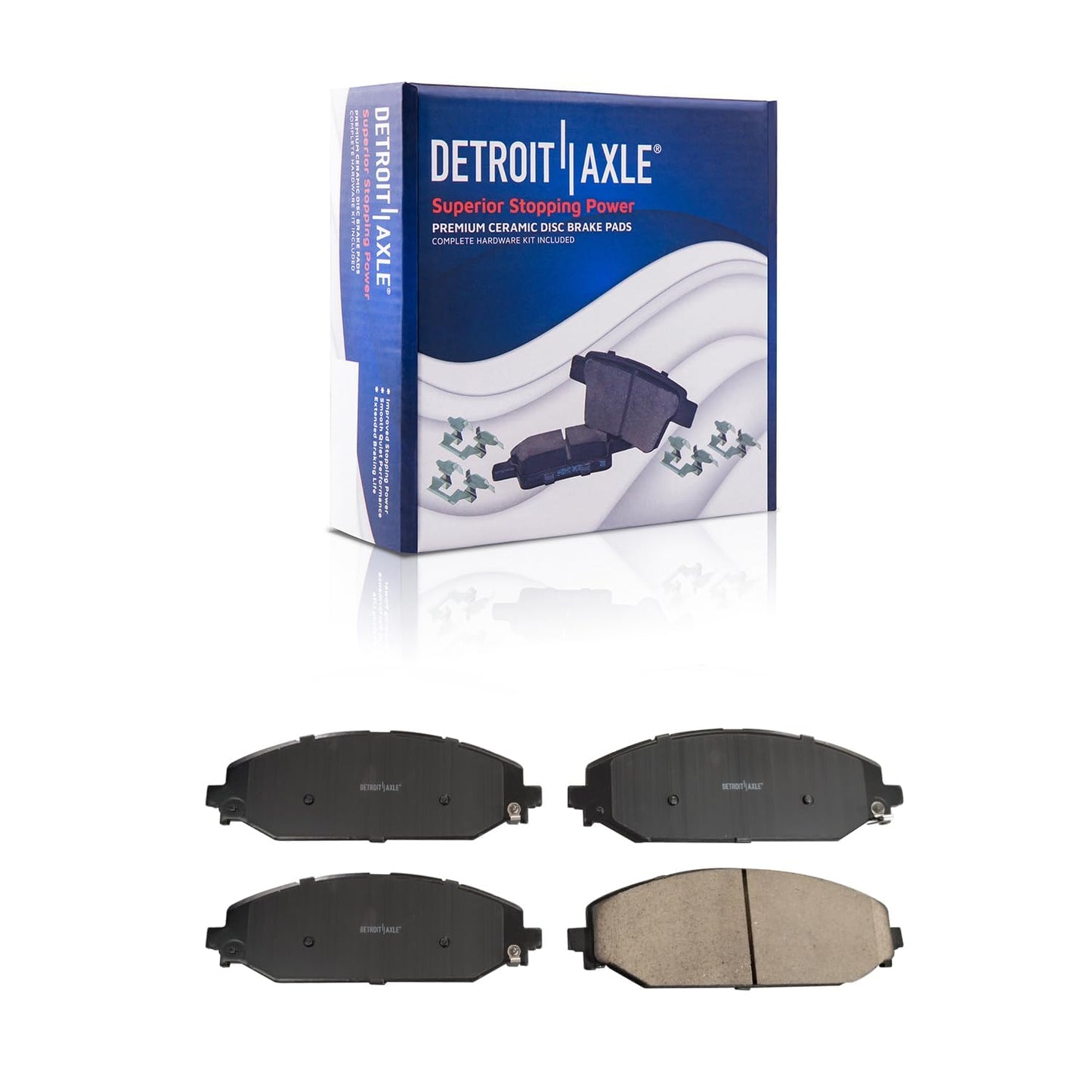 Detroit Axle - Front Brake Kit for Chrysler 300 Dodge Challenger Charger Magnum Replacement Disc Brakes Rotors and Ceramic Brake Pads : 12.6" inch Rotor