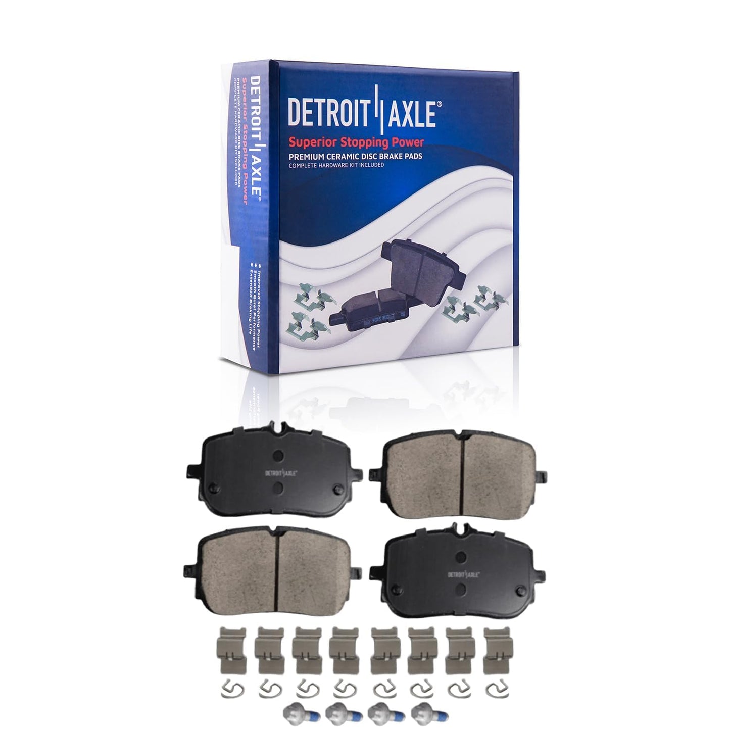 Detroit Axle - Brake Kit for Dodge Avenger Caliber Jeep Patriot Compass Chrysler 200 Sebring Replacement Disc Brake Rotors Ceramic Brakes Pads 5 Lugs: 11.57" inch Front and 10.31" inch Rear Rotors