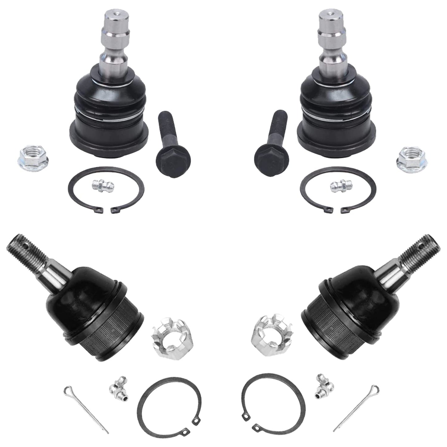 Detroit Axle - 4WD Front 4pc Ball Joints for Ford F-250 F-350 F-450 F-550 Excursion, 4 Upper & Lower Ball Joints Replacement