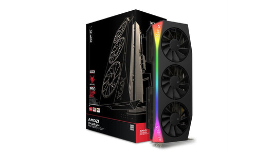 XFX Quicksilver AMD Radeon RX 9070XT Gaming Edition with 16GB GDDR6 HDMI 3xDP, RDNA 4 RX-97TQICKBA, Graphics Card, Compatible with Desktop PCs