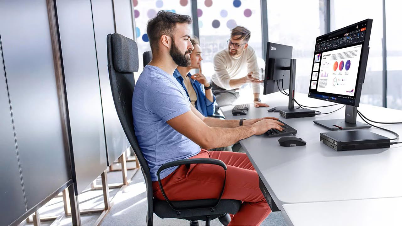 Lenovo ThinkCentre neo 50q Gen 4 Mini Desktop Computer, 8-core Intel Core i5-13420H, 16GB RAM, 512GB SSD, Display Port + HDMI, WiFi 6, RJ-45, USB-C, Wired Keyboard & Mouse, Windows 11 Pro