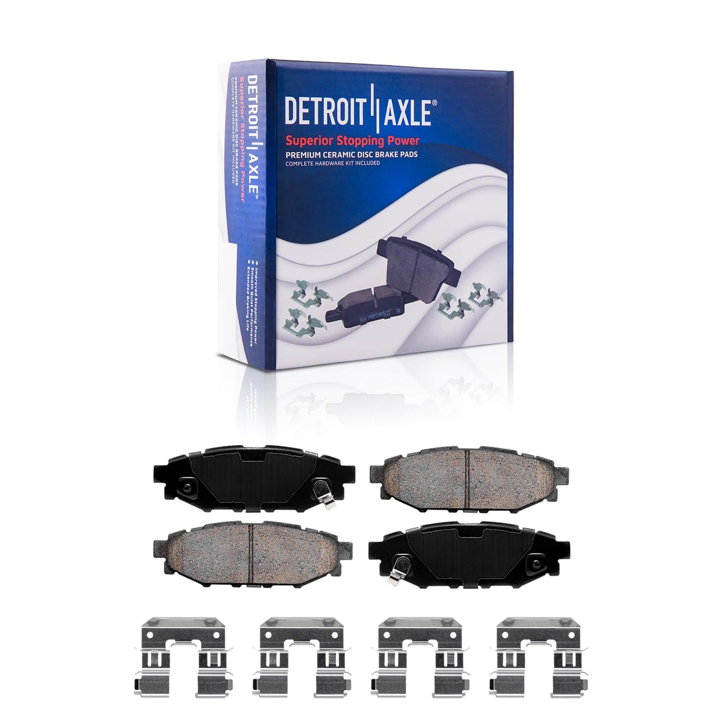 Detroit Axle - Brake Kit for 2006-2018 Dodge Ram 1500 2007-2009 Durango Chrysler Aspen 2019-2024 Ram 1500 Classic, Drilled Slotted Brake Rotors and Ceramic Brakes Pads w/Hardware Replacement