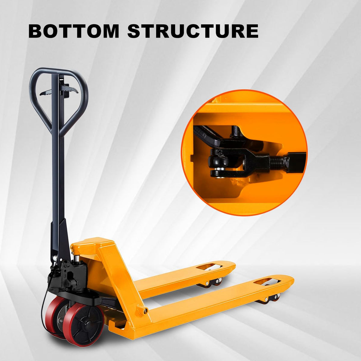 Tory Carrier Pallet Jack 11000lbs Capacity, Heavy Duty Manual Pallet Truck 48" x 27" Forks