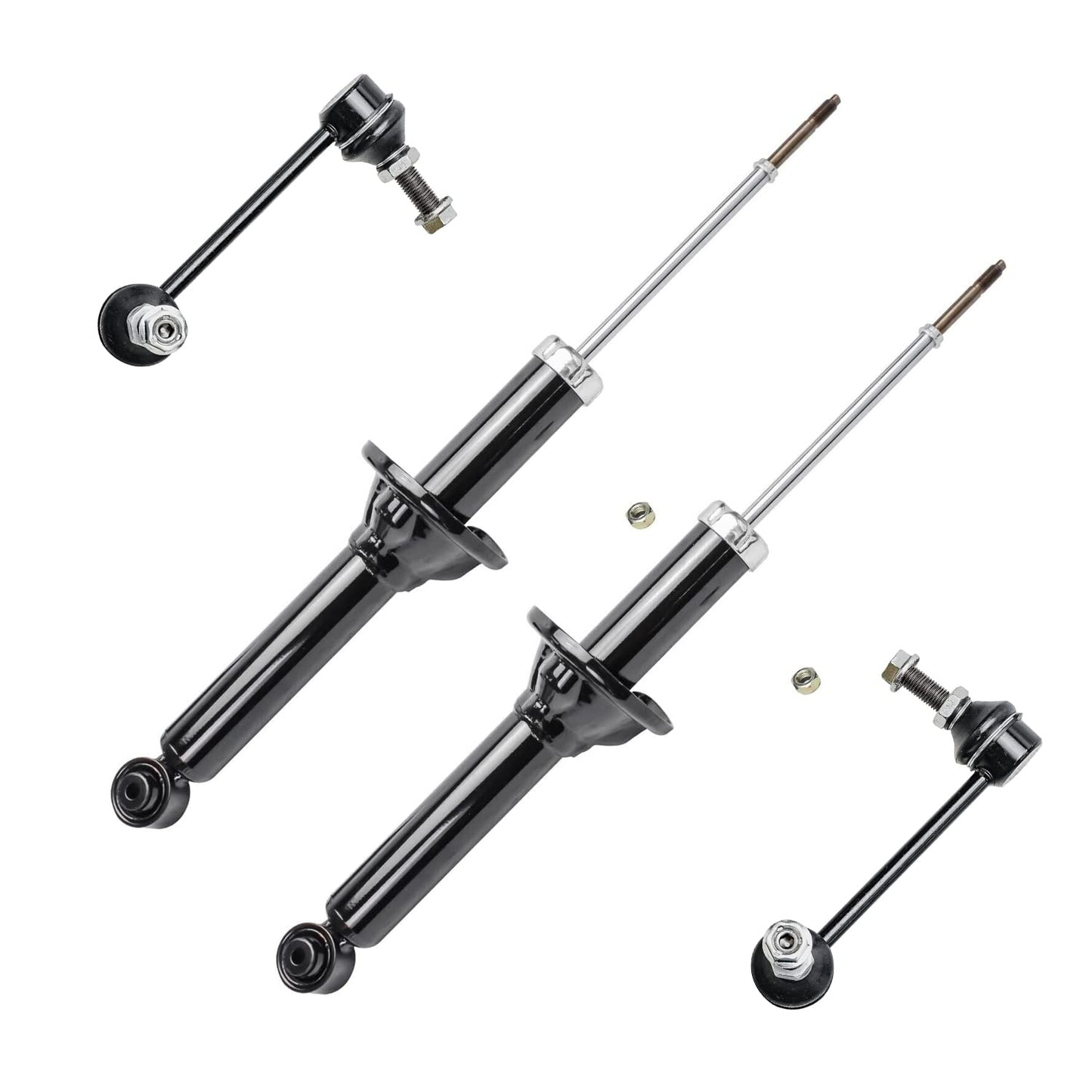 Detroit Axle - Rear Shock Absorbers for 2007-2024 Chevrolet Silverado 1500 | GMC Sierra 1500, 2pc Rear Shock Absorbers Assembly Pair Replacement