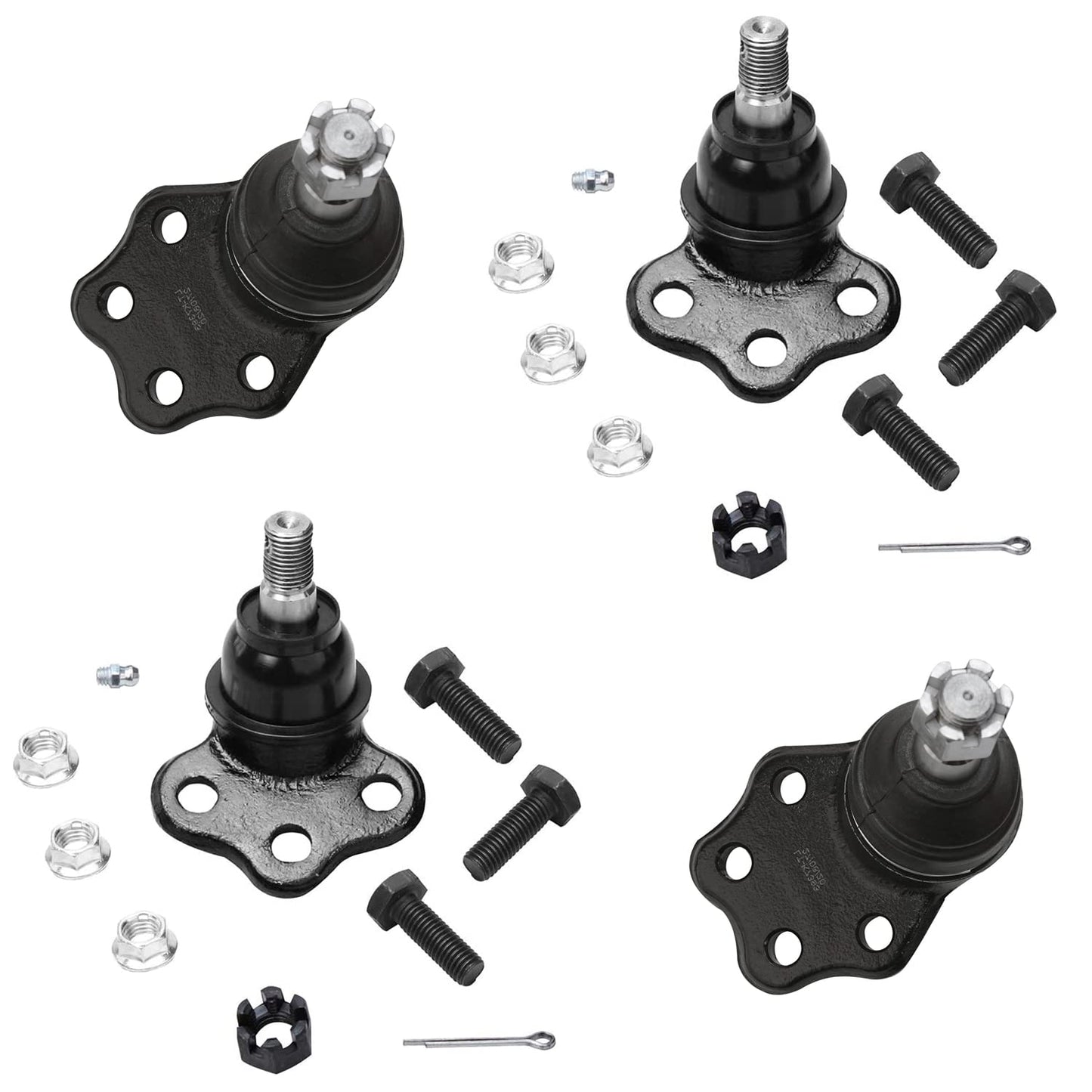 Detroit Axle - 4WD Front 4pc Ball Joints for Ford F-250 F-350 F-450 F-550 Excursion, 4 Upper & Lower Ball Joints Replacement