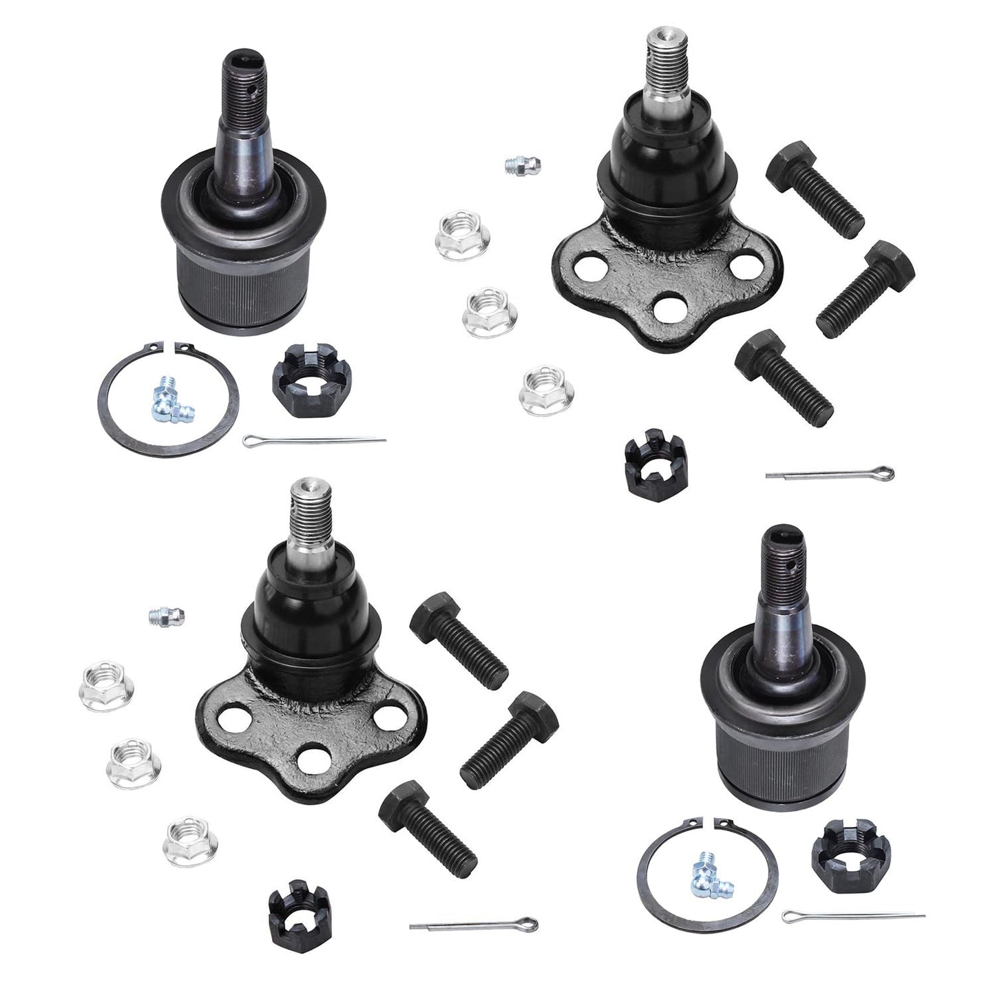 Detroit Axle - 4WD Front 4pc Ball Joints for Ford F-250 F-350 F-450 F-550 Excursion, 4 Upper & Lower Ball Joints Replacement