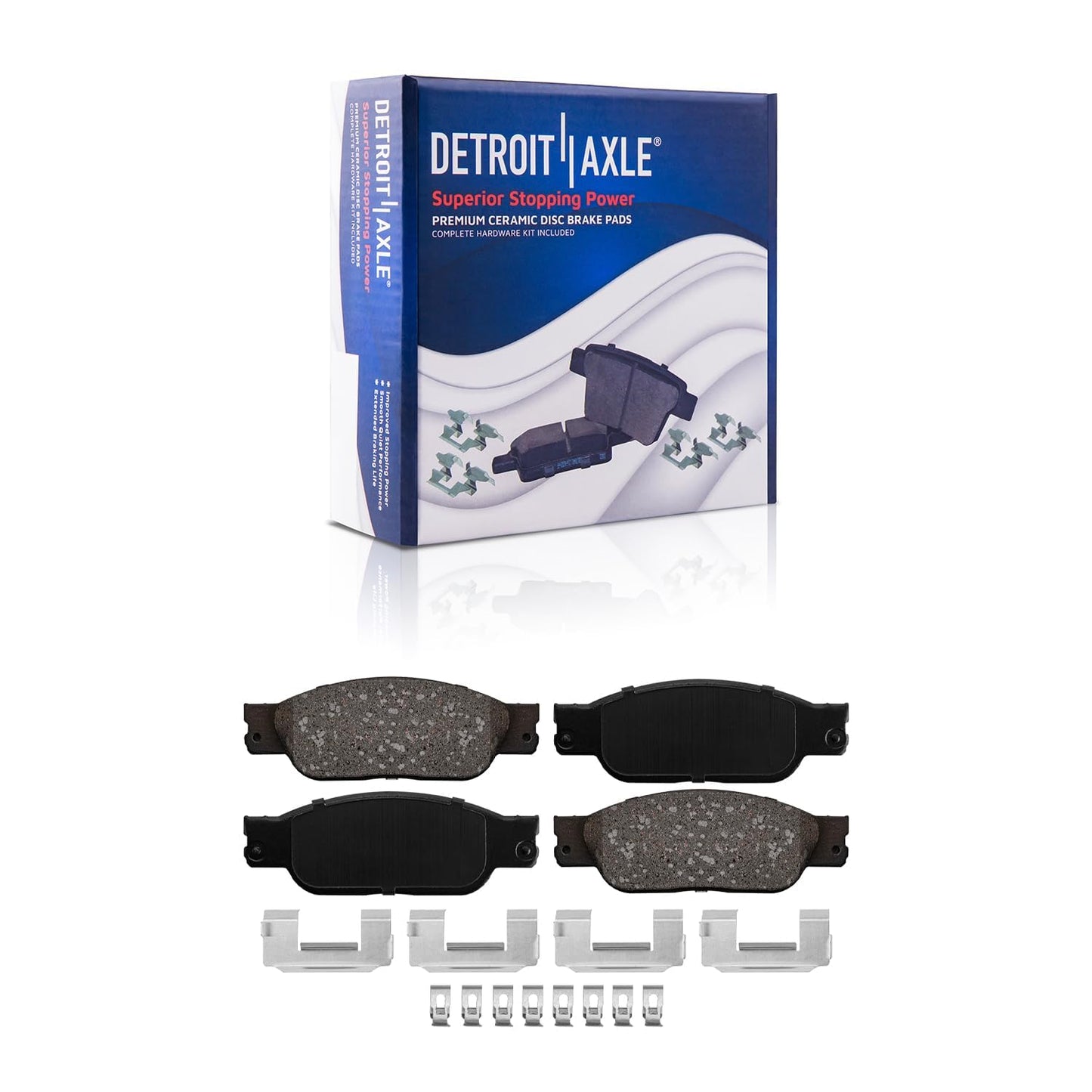 Detroit Axle - Front Brake Kit for Chevy GMC Silverado Sierra Suburban Savana Express Yukon XL 1500 Tahoe Avalanche Escalade ESV EXT XTS Brake Rotors Ceramic Brakes Pads : 12.99" inch Rotor