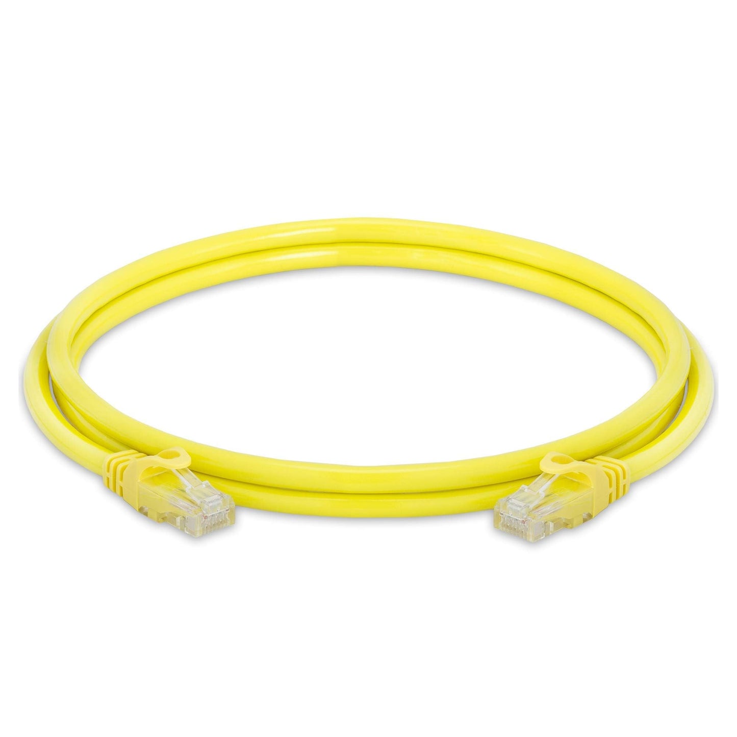 Cmple - RJ45 Cat-6 Ethernet Patch Internet Cable, High Speed Cat6 Network Cable 10 Gigabit, Cat 6 Ethernet LAN Cord with Gold Plated RJ45 Connectors - 5 Feet Yellow