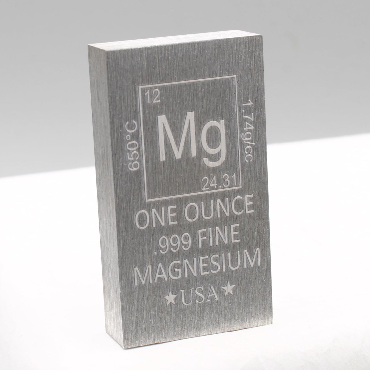 1 oz Silver Plated Bar (Flat Style) .999 Pure Paperweight - Element Design with Certificate of Authenticity