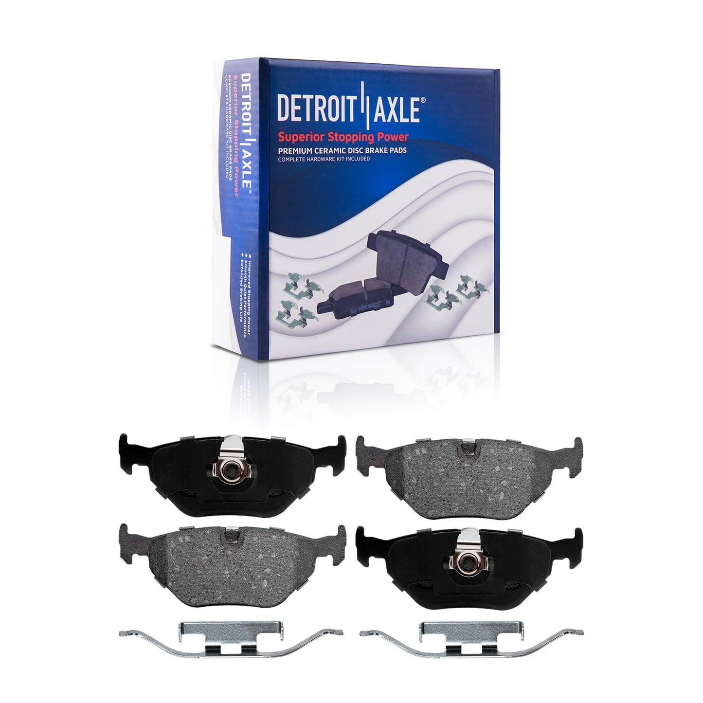 Detroit Axle - Brake Kit for 14-20 Nissan Rogue, 17-22 Rogue Sport, Front and Rear Disc Brake Rotors Ceramic Brake Pads 2018 2019 Replacement