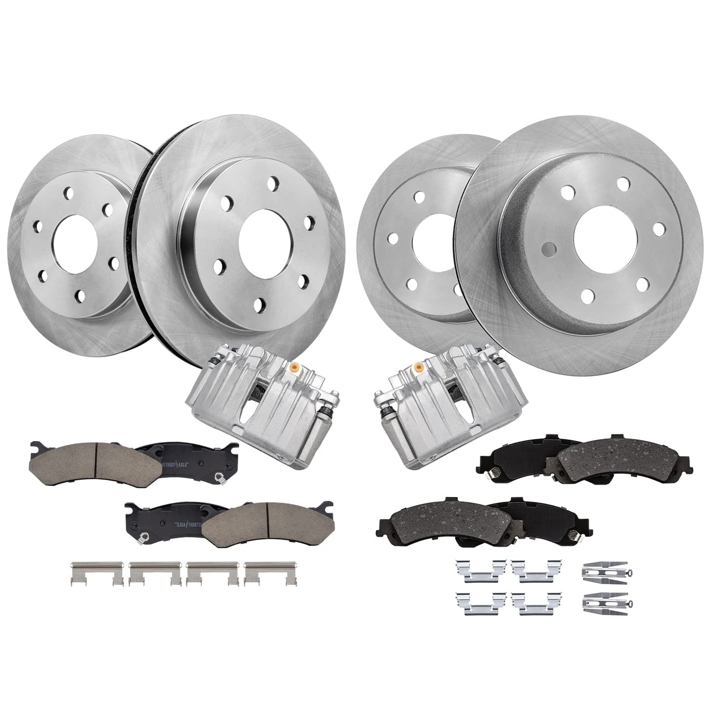 Detroit Axle - Brake Kit for Subaru Impreza Forester Legacy Outback 11.54'' inch Front & 11.26" inch Rear Disc Brake Rotors Ceramic Brake Pads Front and Rear Replacement, Brakes and Rotors