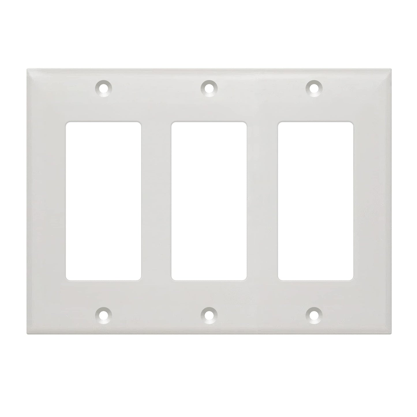 Cmple - Decorator Wall Plate Insert 1-Gang Decorative Single Gang Faceplate Standard Jack Wall Plate Keystone - 3-Port