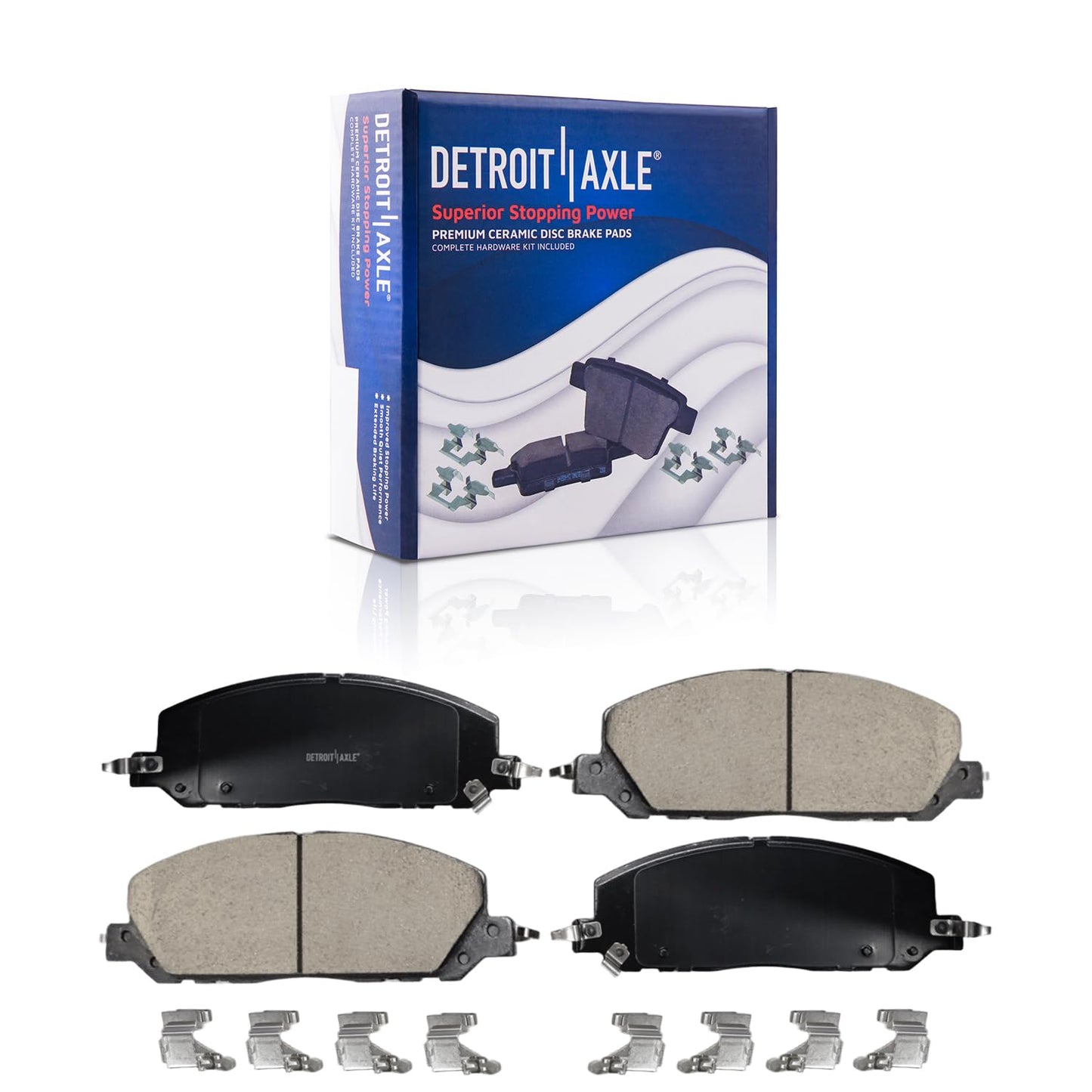 Detroit Axle - Kit de freno delantero para Chrysler 200 Sebring Dodge Avenger Caliber Jeep Compass Patriot Rotores de freno de cerámica Reemplazo de pastillas de freno : rotores delanteros de 11.57