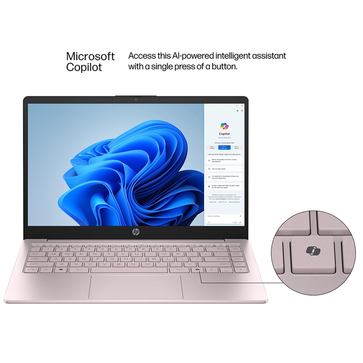 HP Laptop 2026 Edition with Copilot AI, 32GB RAM, 1TB SSD + 128GB UFS, Intel Processor, Long Battery Life, Lightweight, 1 Year Office 365, Windows 11 Home S for Students & Office, Type-C HUB, Pink