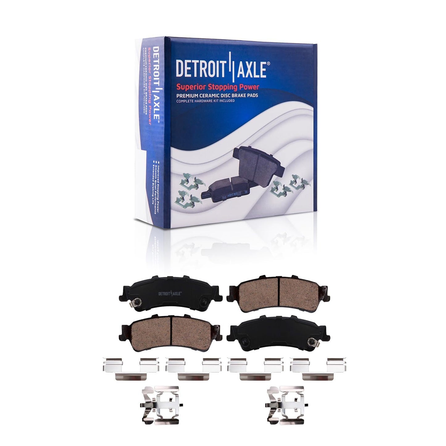 Detroit Axle - Front Brakes Kit for Chevrolet Equinox Impala Malibu Buick Regal LaCrosse Allure GMC Terrain Saab 9-5 Disc Brake Rotors Ceramic Brakes Pads : 12.64'' inch Rotor
