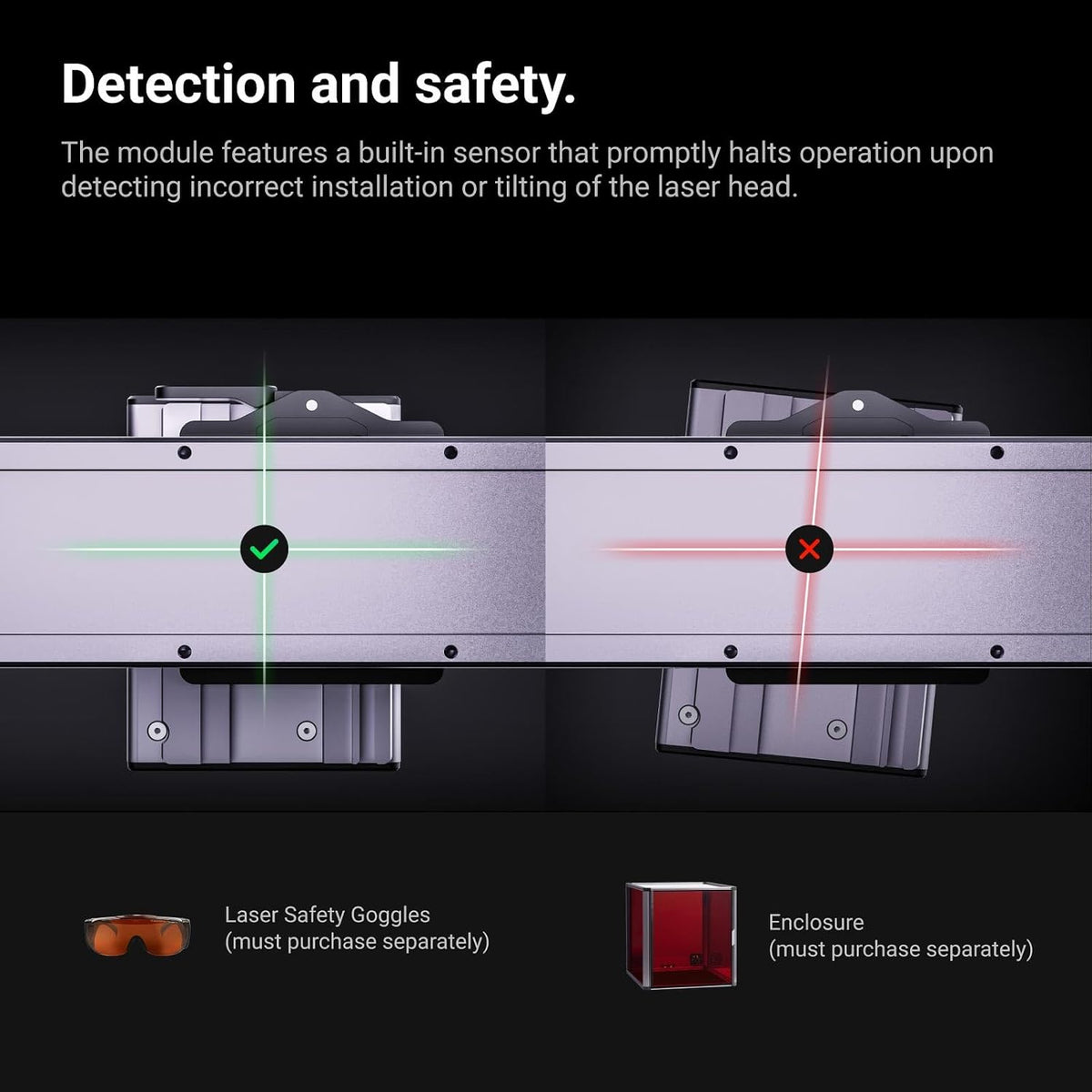 Snapmaker 1064nm Infrared Laser Module for Engraving Plastics and Metals,with AB Position,Easy-to-Focus,Compatible with Snapmaker 2.0 A350T/A350/A250T/A250/A150/F350/F250 3D Printer
