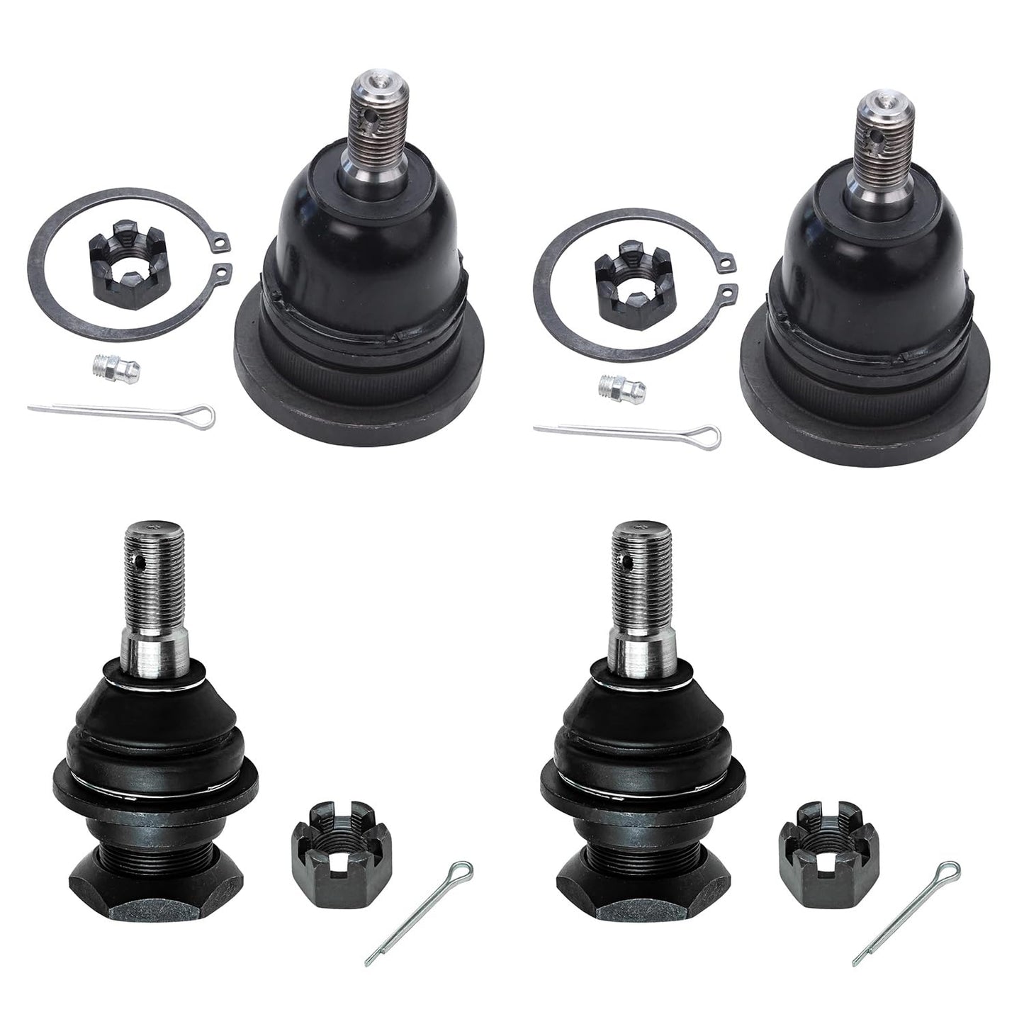 Detroit Axle - 4WD Front 4pc Ball Joints for Ford F-250 F-350 F-450 F-550 Excursion, 4 Upper & Lower Ball Joints Replacement