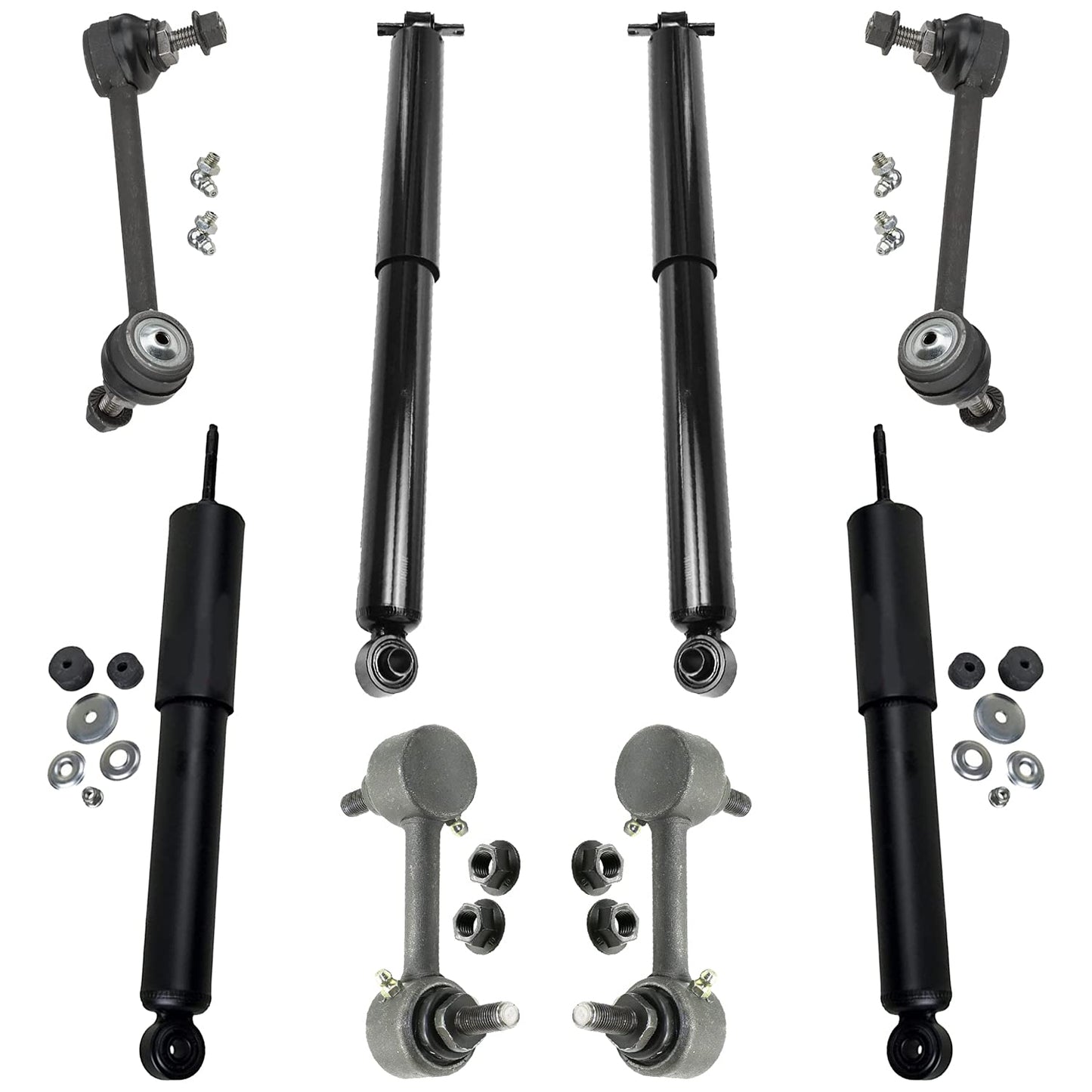 Detroit Axle - Rear Shock Absorbers for 2007-2024 Chevrolet Silverado 1500 | GMC Sierra 1500, 2pc Rear Shock Absorbers Assembly Pair Replacement