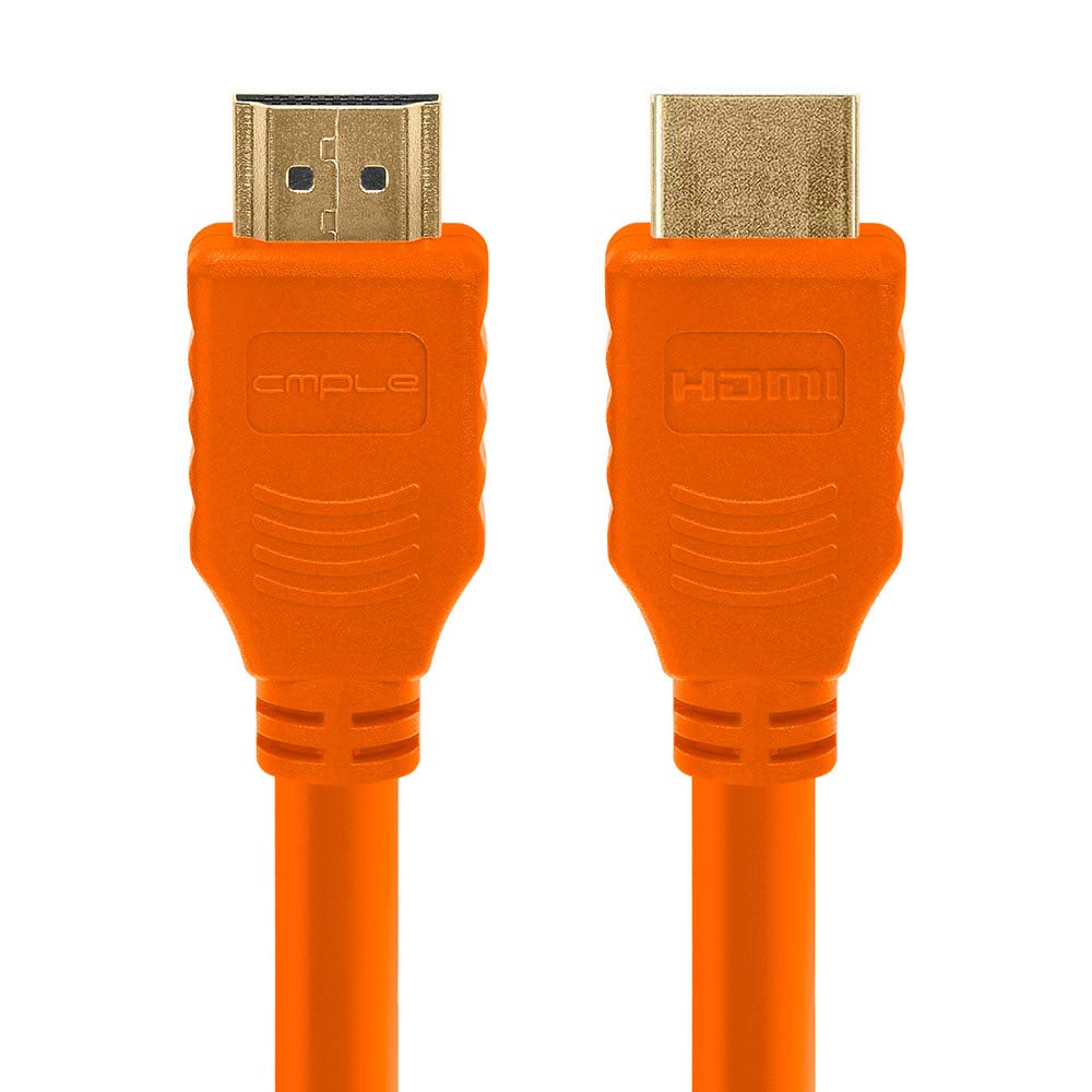 Cmple - HDMI Cable 10FT High Speed HDTV Ultra-HD (UHD) 3D, 4K @60Hz, 18Gbps 28AWG HDMI Cord Audio Return 10 Feet Purple