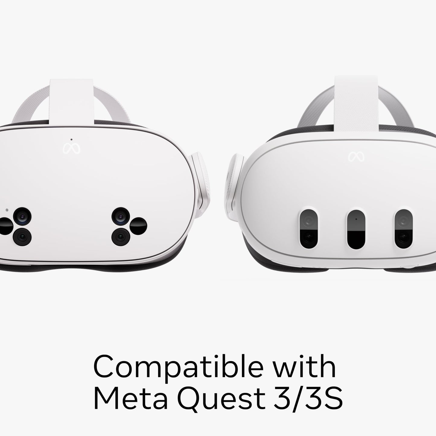 Meta Quest Carrying Case — Works with Meta Quest 3/3S — Premium Style and Protection — Fits Quest 3/3S, Touch Plus Controller, Headstrap, Active Straps, Charging Cable and Adapter | Felt shell with snag-free zipper and plastic compartments for Quest 3, To