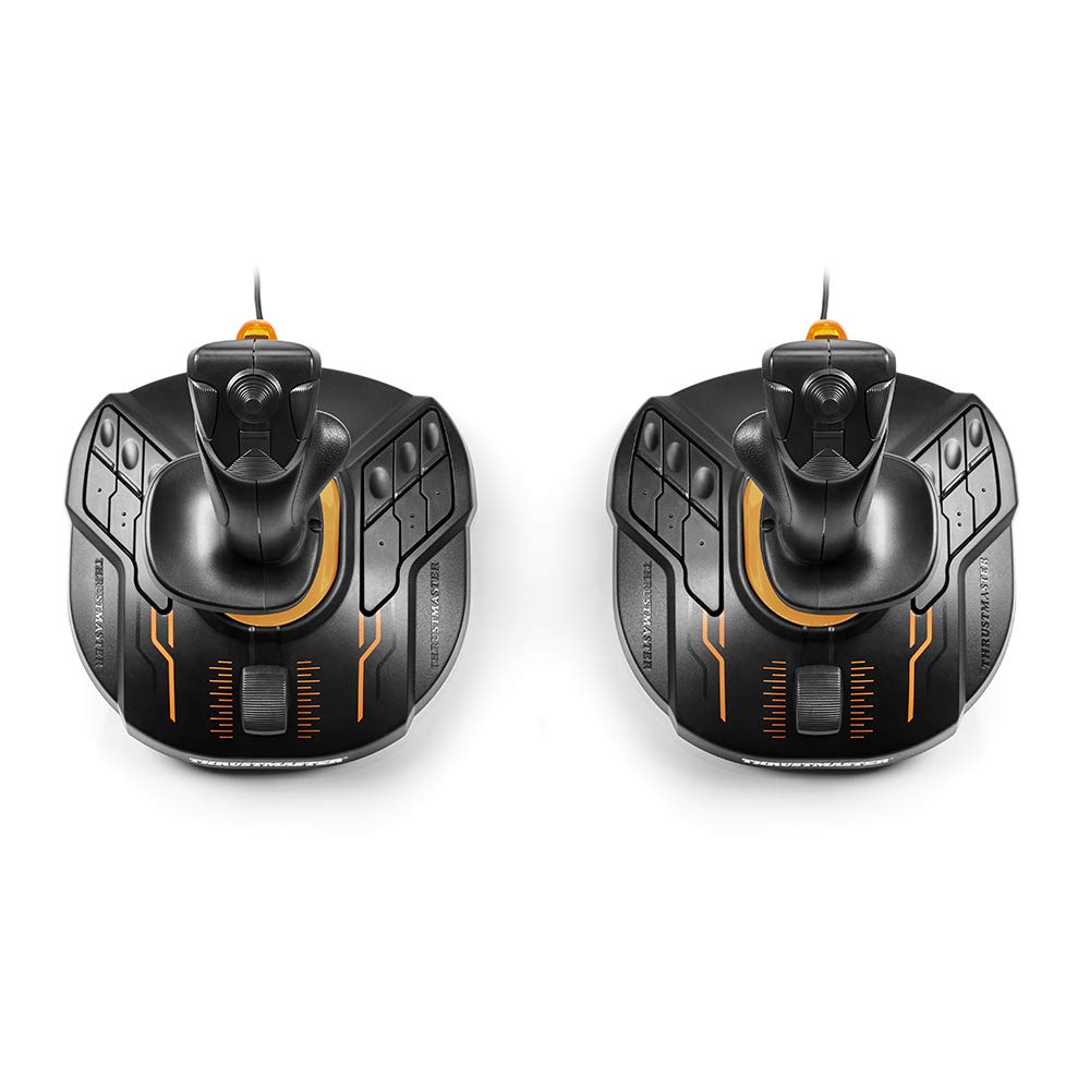 Thrustmaster T16000M FCS Space Sim Duo Combat Flight Sim Joystick - PC | Dual Hall-Effect sticks, 32 programable buttons, weighted bases, 8-way hat switch, 4 axes, twist rudder, integrated throttle